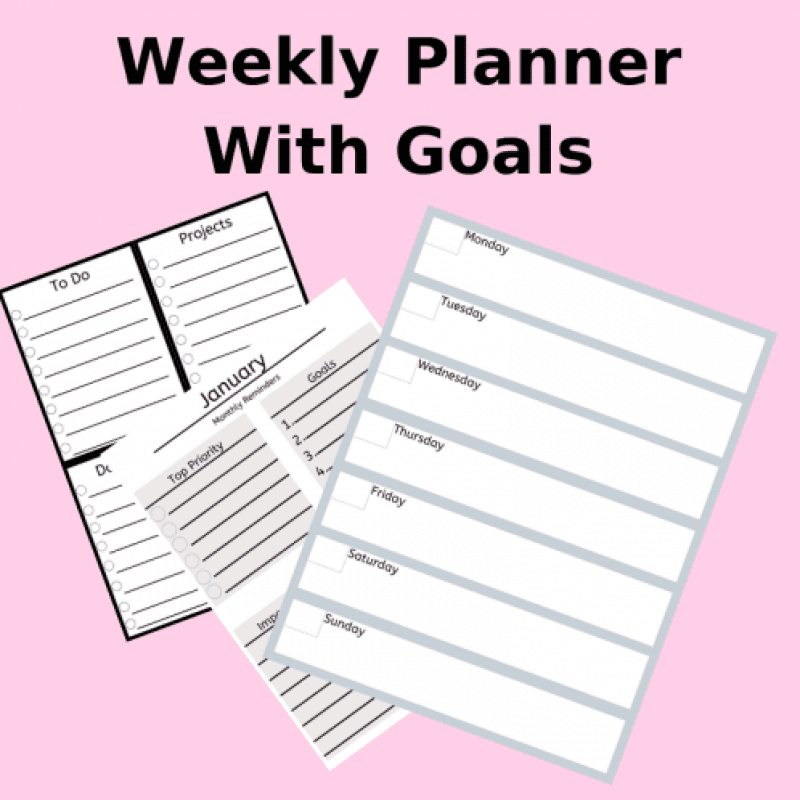 Weekly Planner With Goals