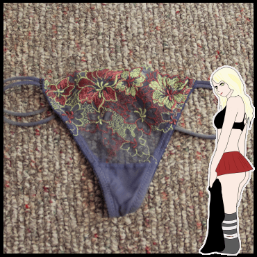 Purple Flower Thong