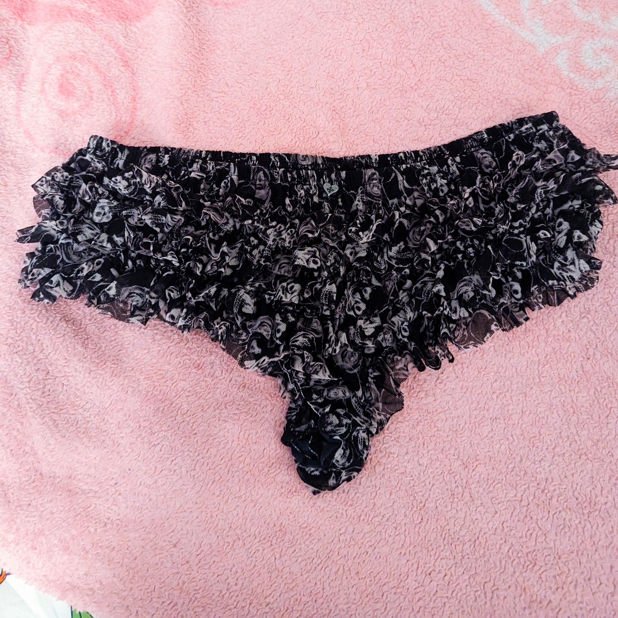 Black Ruffles cheeky panties