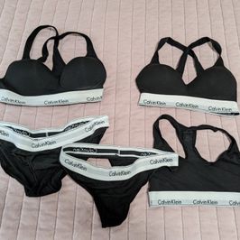 Set of 5 Calvin Klein Bras and Panties Black