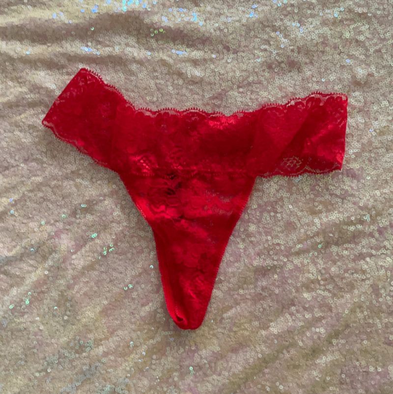 Red Lace Thong