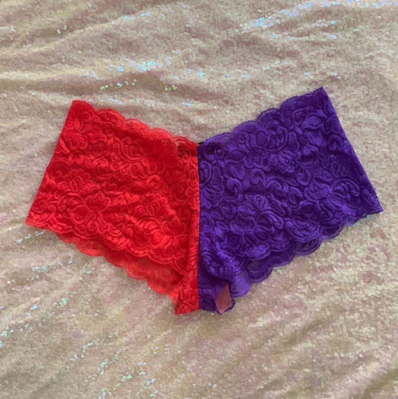 Purple and Red Boyshorts