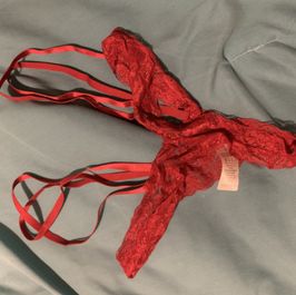 Red Strapy Thong