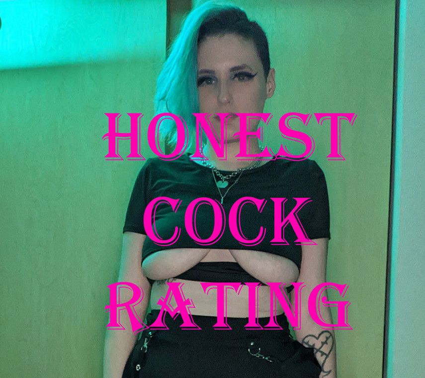 Totally Honest Cock Rating from a Goth Slut text