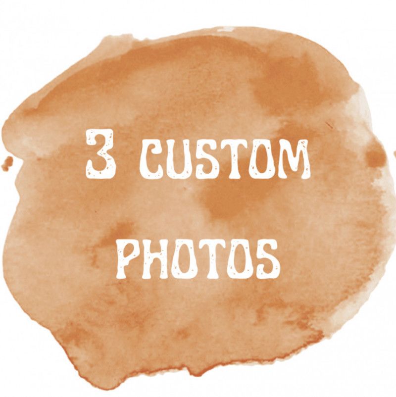 three custom photos