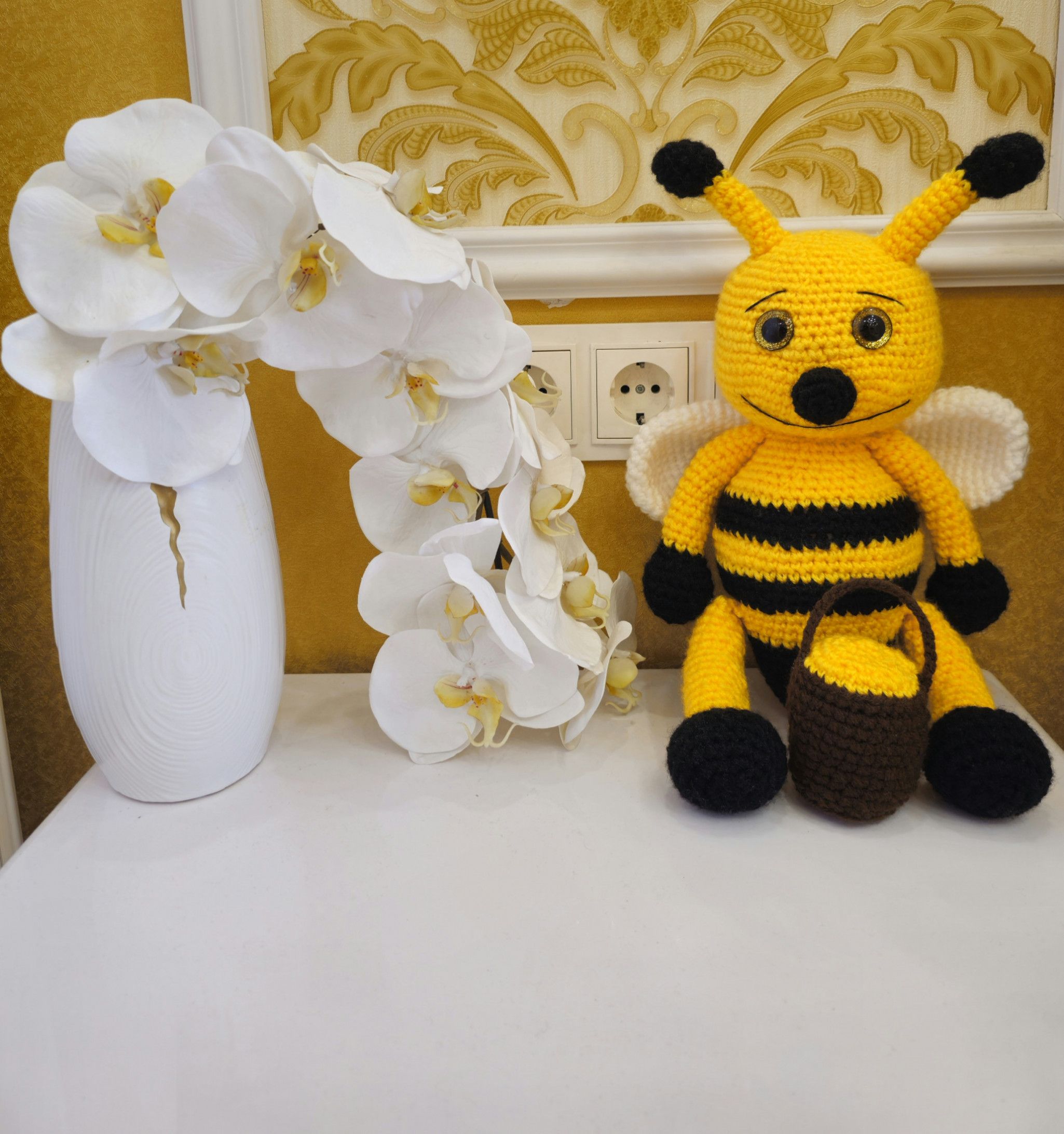 A funny crochet Bee made by me  with love