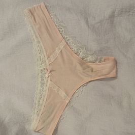 Pink and Cream Lace Panties