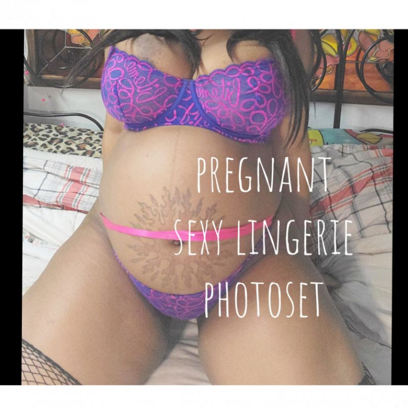 Pregnant sexy lingerie photoset