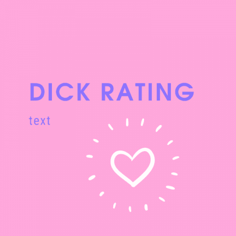 Dick rating text