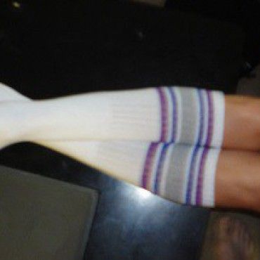 Purple Blue Grey Knee Socks