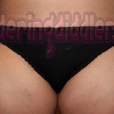 Black Cotton Thong with Ribbon