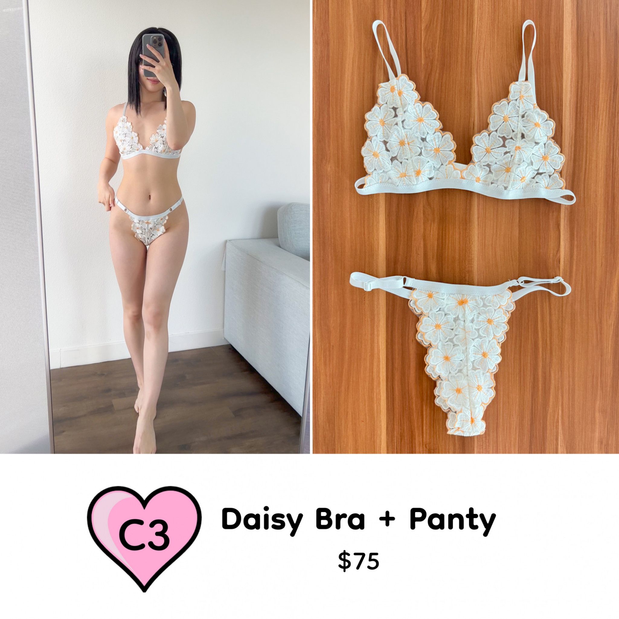 Daisy Bra and Panty