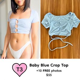 Baby Blue Crop Top