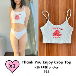 Thank you Enjoy Crop Top