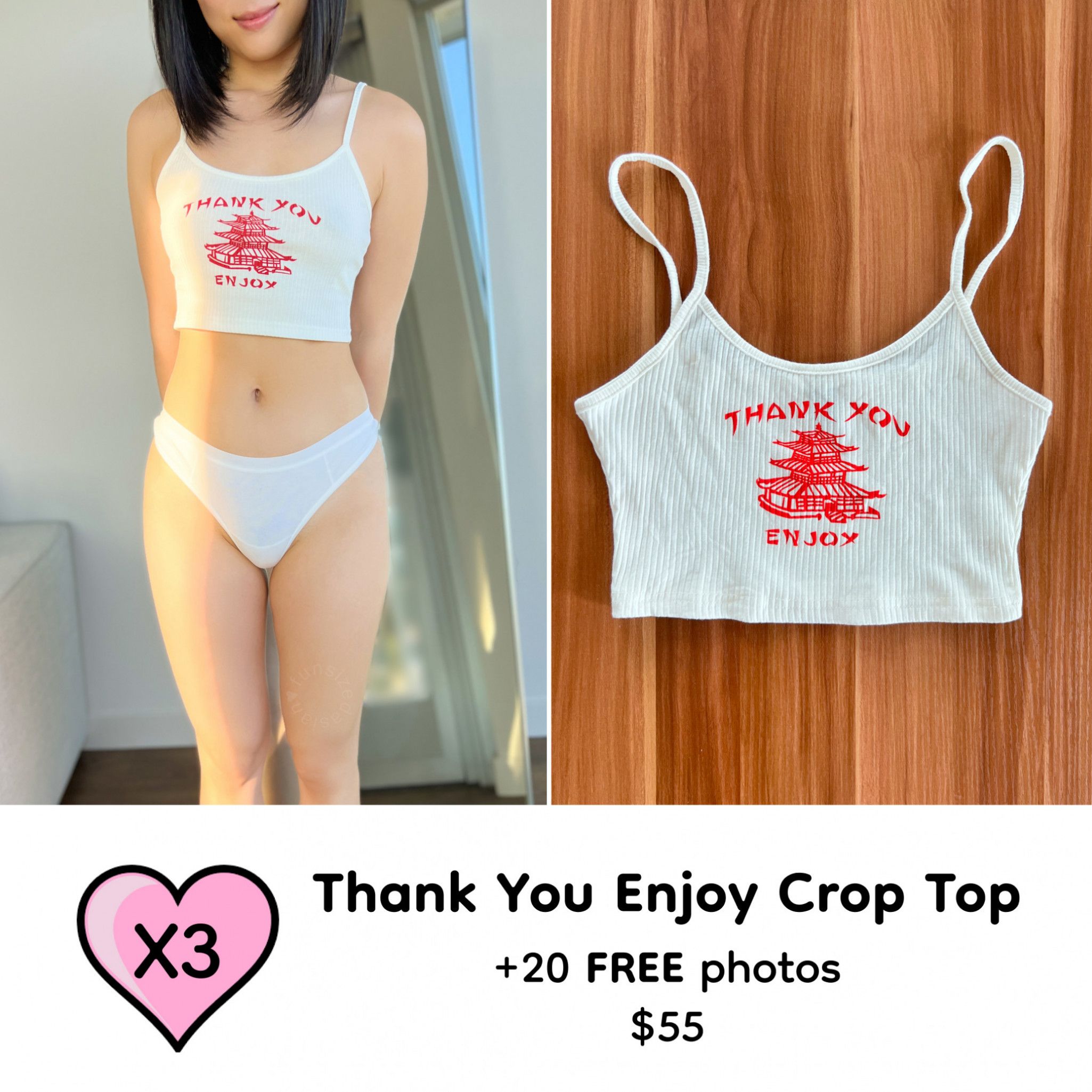 Thank you Enjoy Crop Top