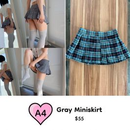 Gray Miniskirt