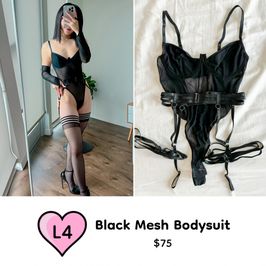 Black Mesh Bodysuit