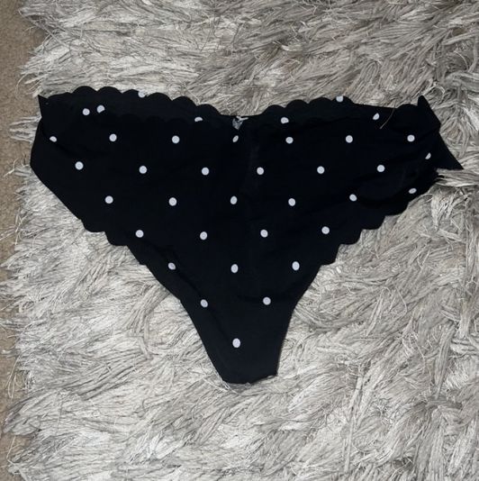 Black And White Polkadot Victoria Secret Thong