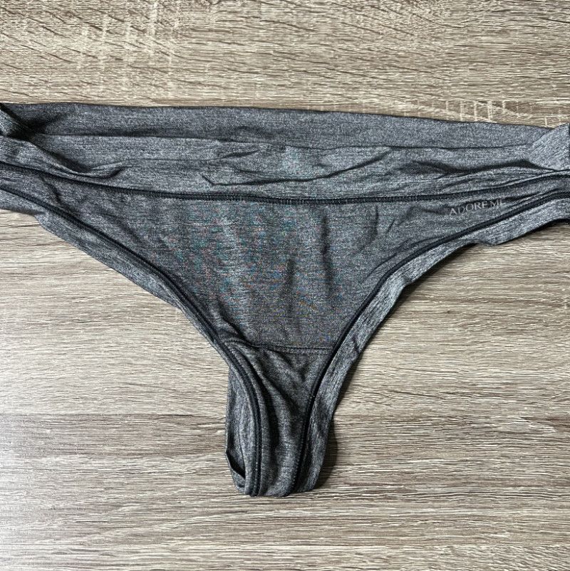 Used gray thong panty