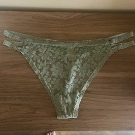 Lace Green Thong