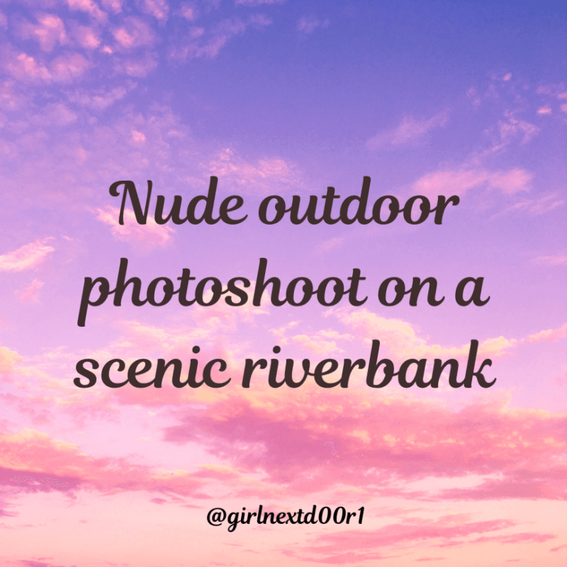 Nude outdoors on a riverbank 42pics