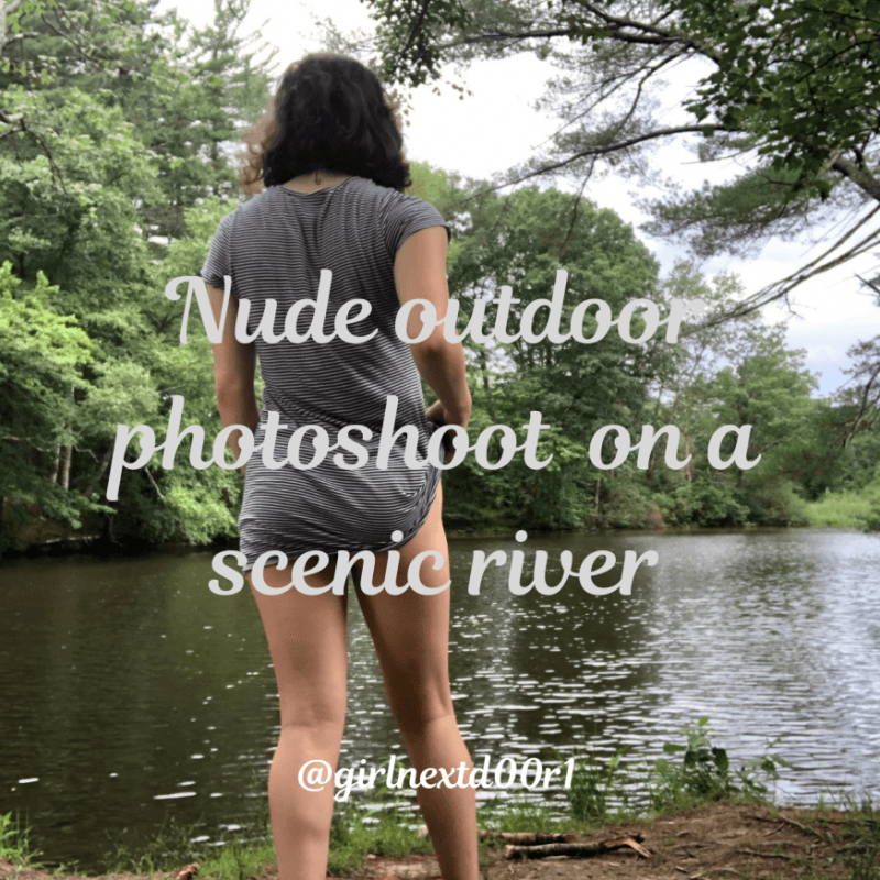 Nude outdoors on a riverbank 42pics