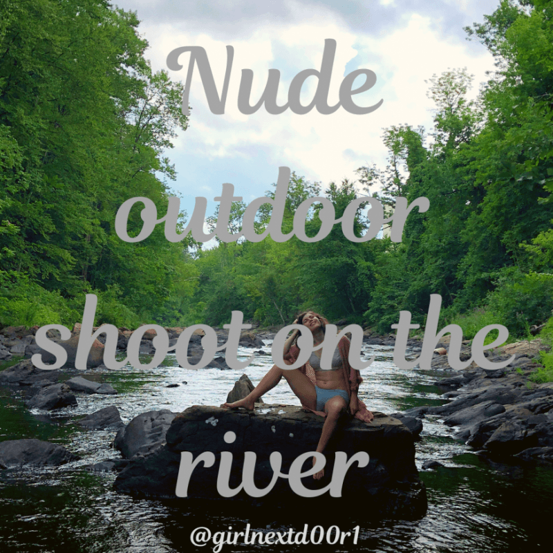 Nude outdoor shoot on a river 35pics