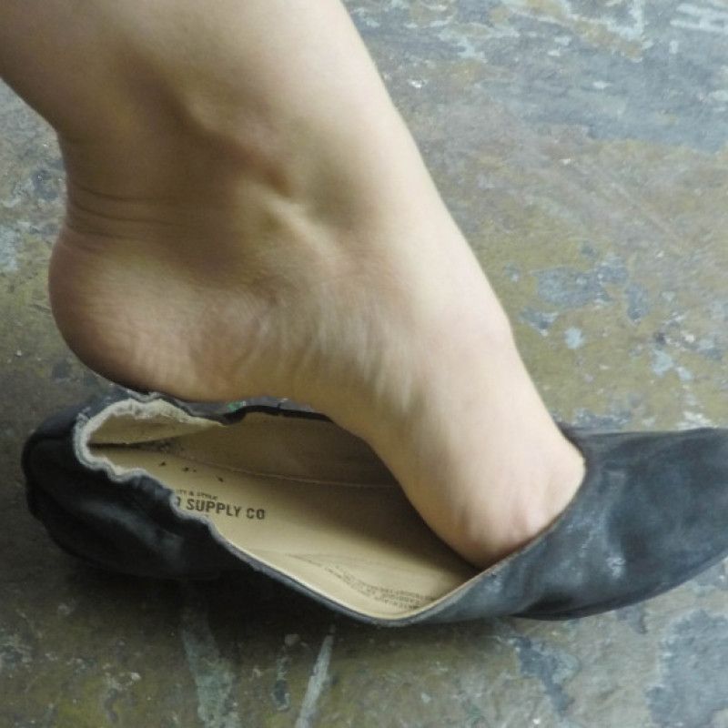 Well Worn Black Flats