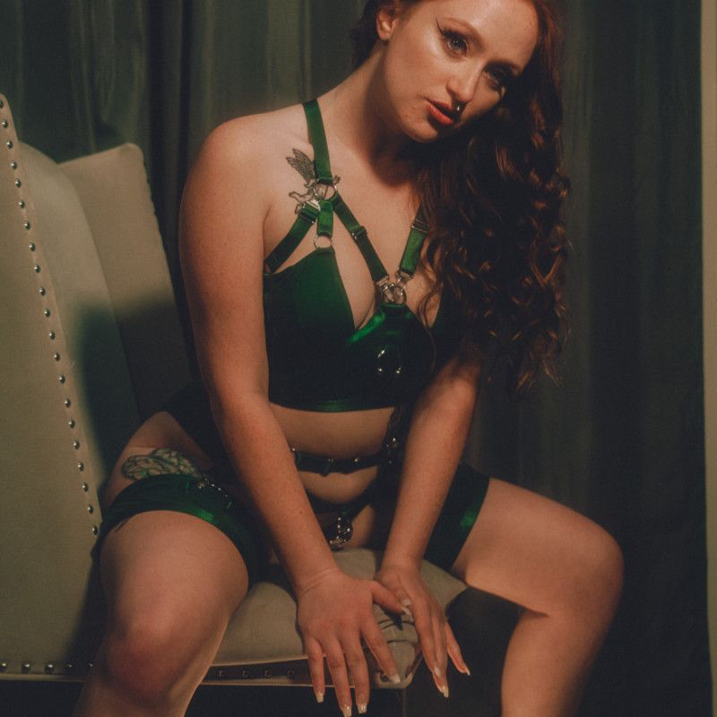 Green Lingerie Photoshoot Non Nude