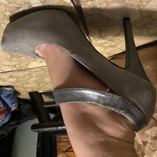 Sexy light grey used heels