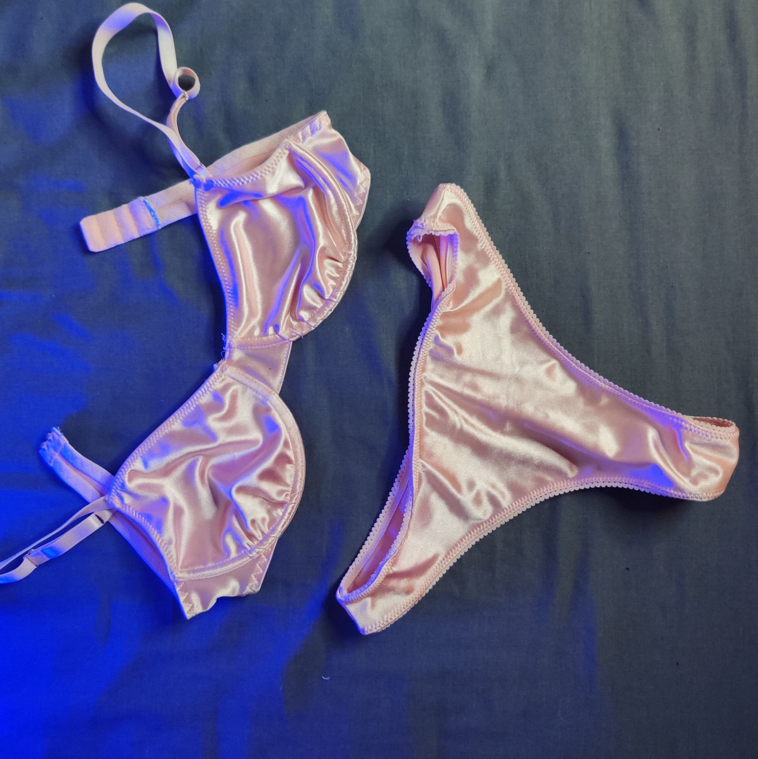 SEXY SATIN BRA AND PANTY