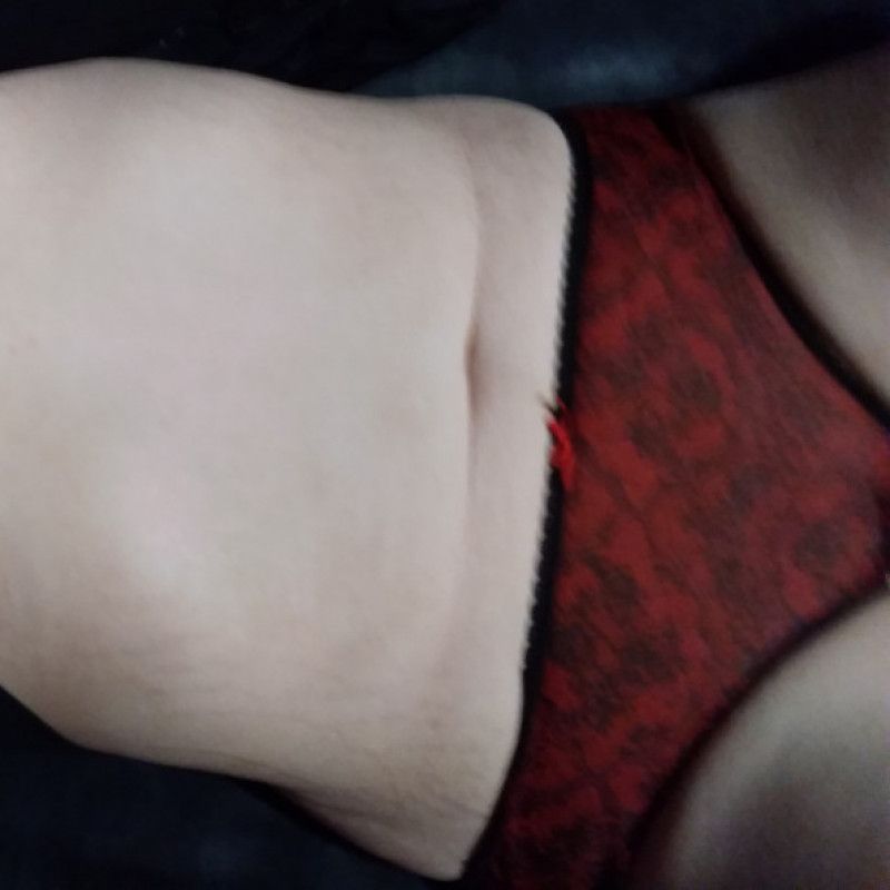 red and black panty