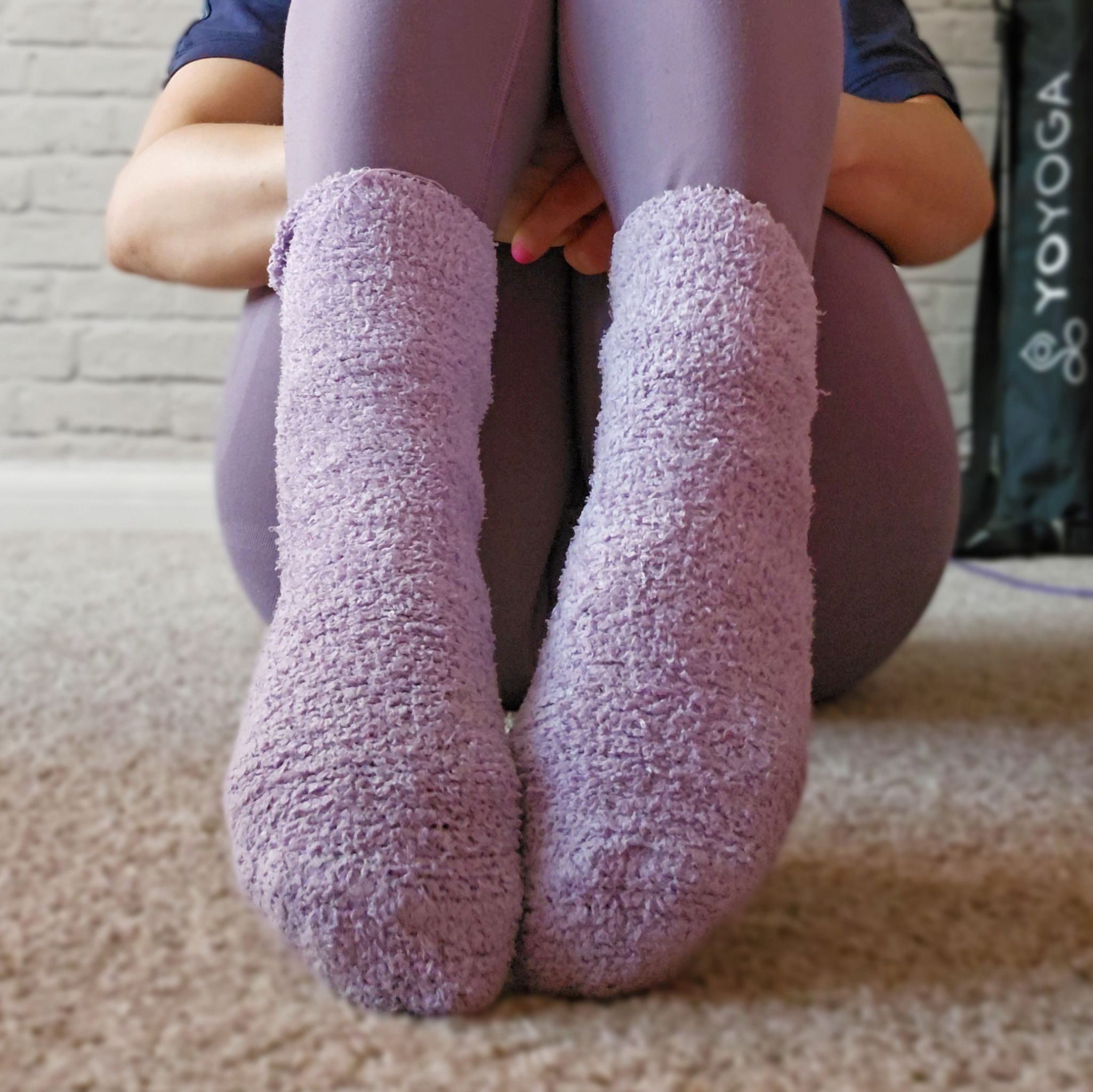 Purple Fluffy Socks