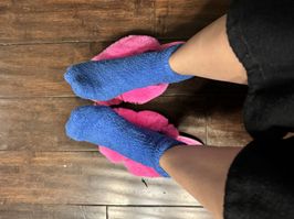 Used Fuzzy Socks Blue