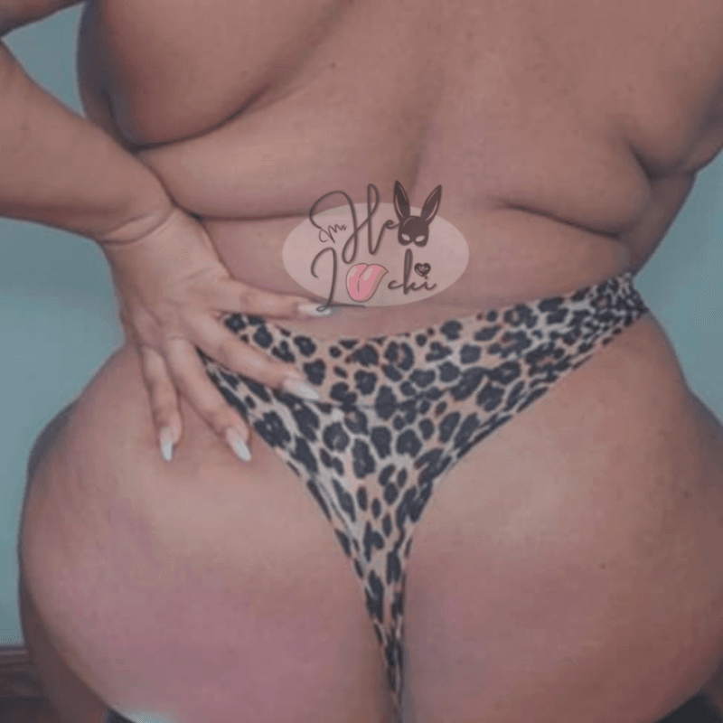 Leopard print thong