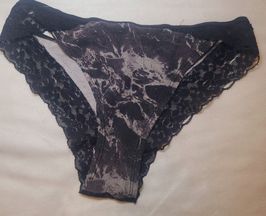 Black and Grey Panties With Cotton Gusset