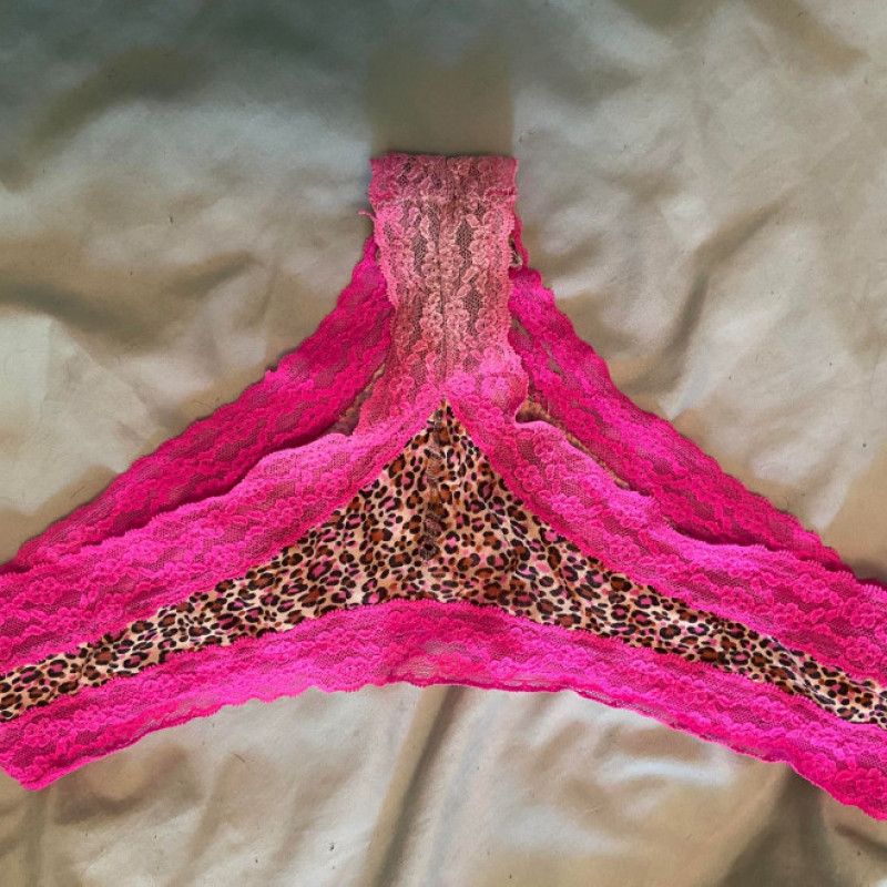 Used Leopard and Lace Panty