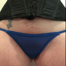 Blue Thong Panties