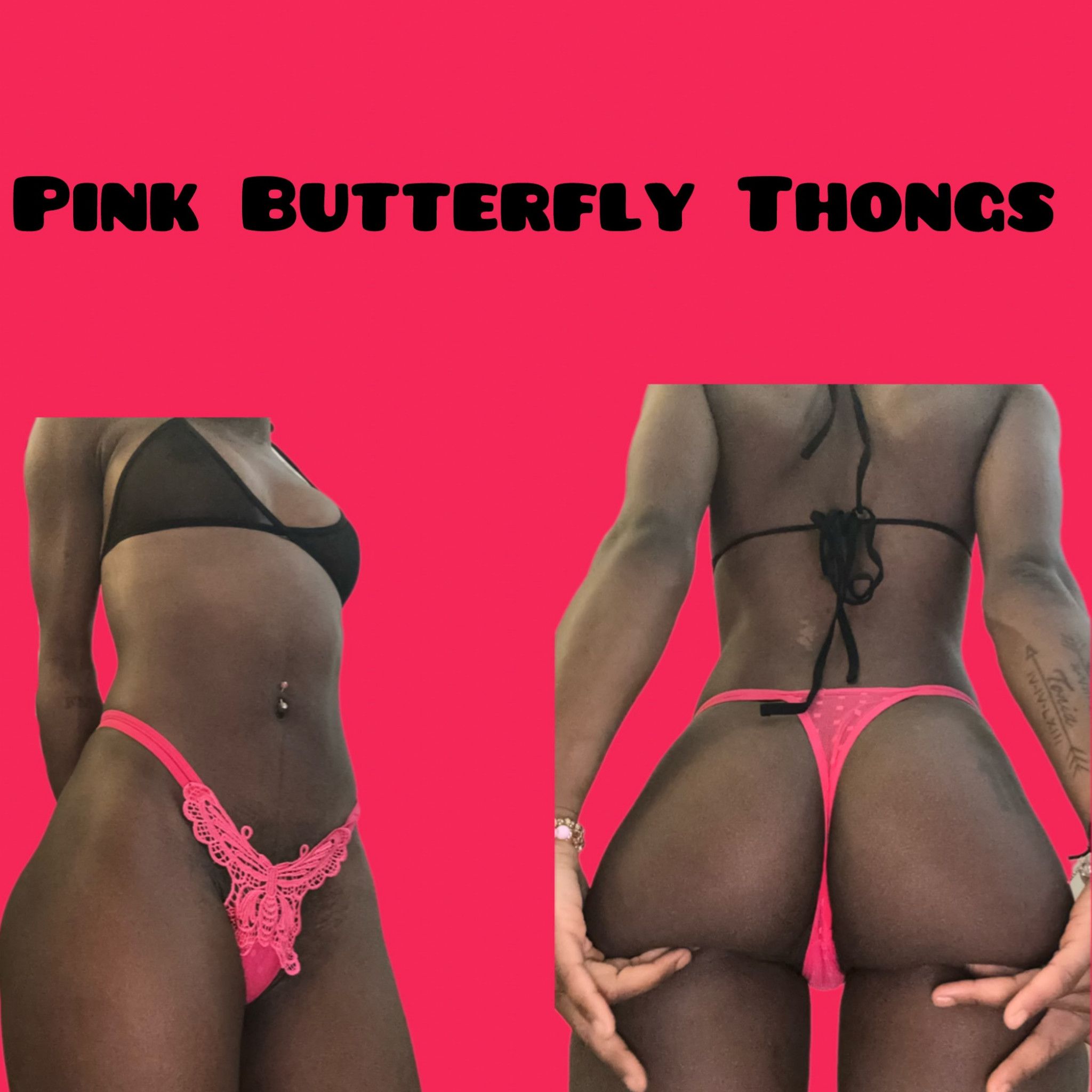 Pink butterfly panties