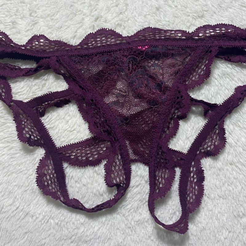 purple crotchless panties