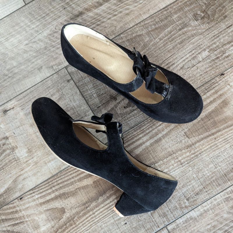 Suede Mary Janes