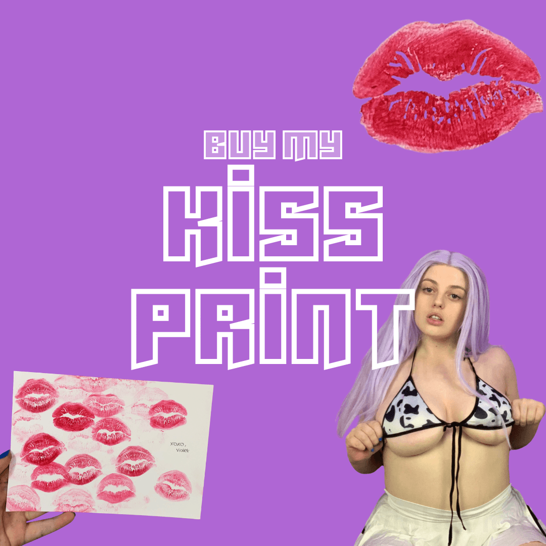 Violet Vicious Kiss Print Lipstick Print