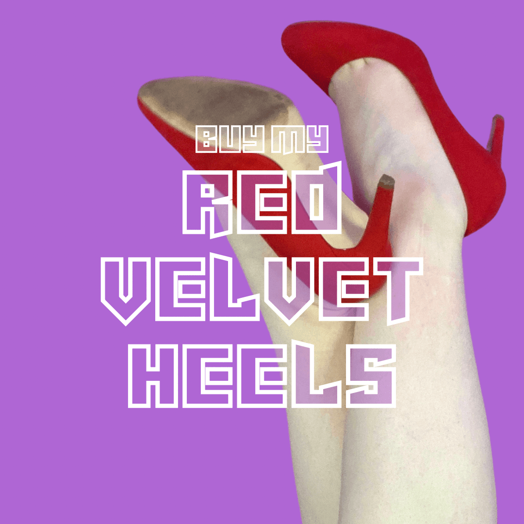 Violet Vicious Red Velvet Heels