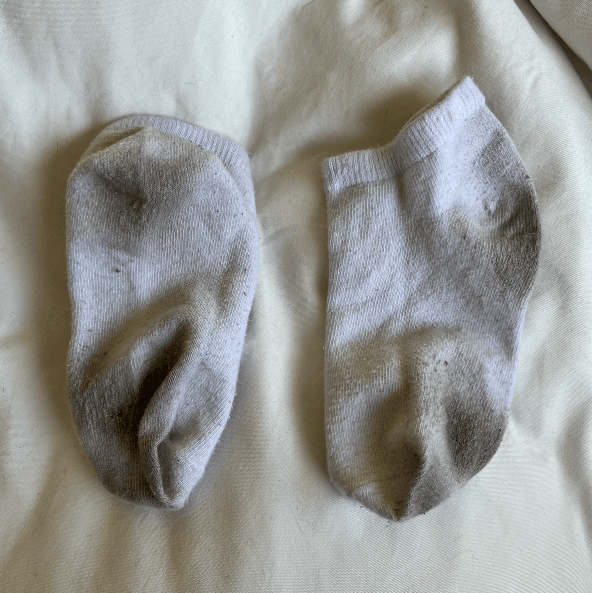 Worn White Socks