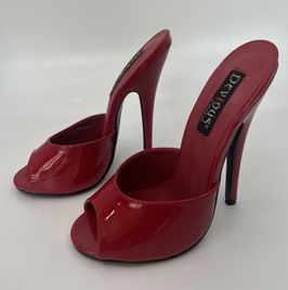 Shiny Red Devious Domme Heels