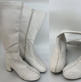 Dirty White GoGo Boots