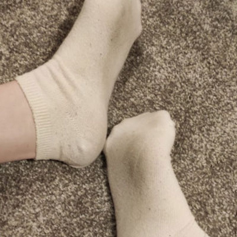 VERY well worn white trainer socks size5