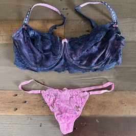 Worn Bra and Panty Set