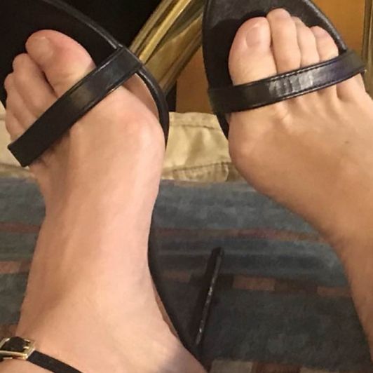 My black strapy heels