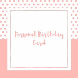 Personal Birthday Card